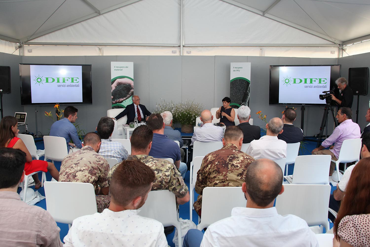L'impianto di Dife durante l'evento "Impianti Aperti Ecopneus", luglio 2016