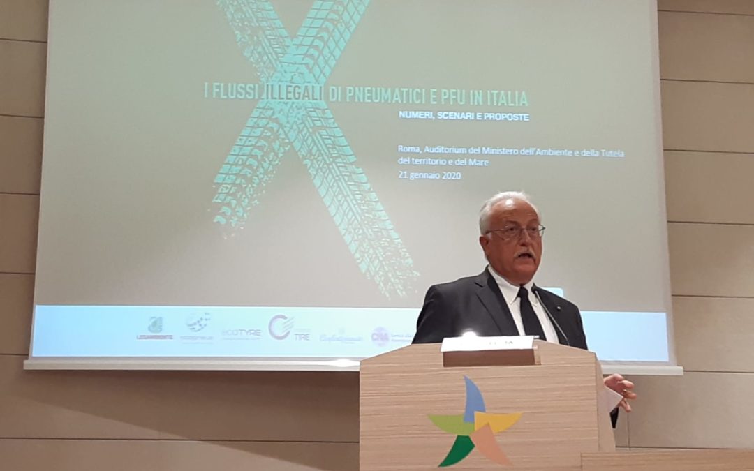 Presentato oggi a Roma al Ministero dell’Ambiente il Rapporto dell’Osservatorio sui flussi illegali di pneumatici e PFU in Italia